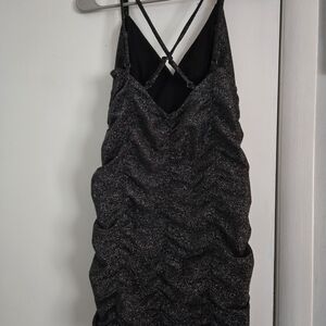 Wild Fable Black Sparkle Backless Dress